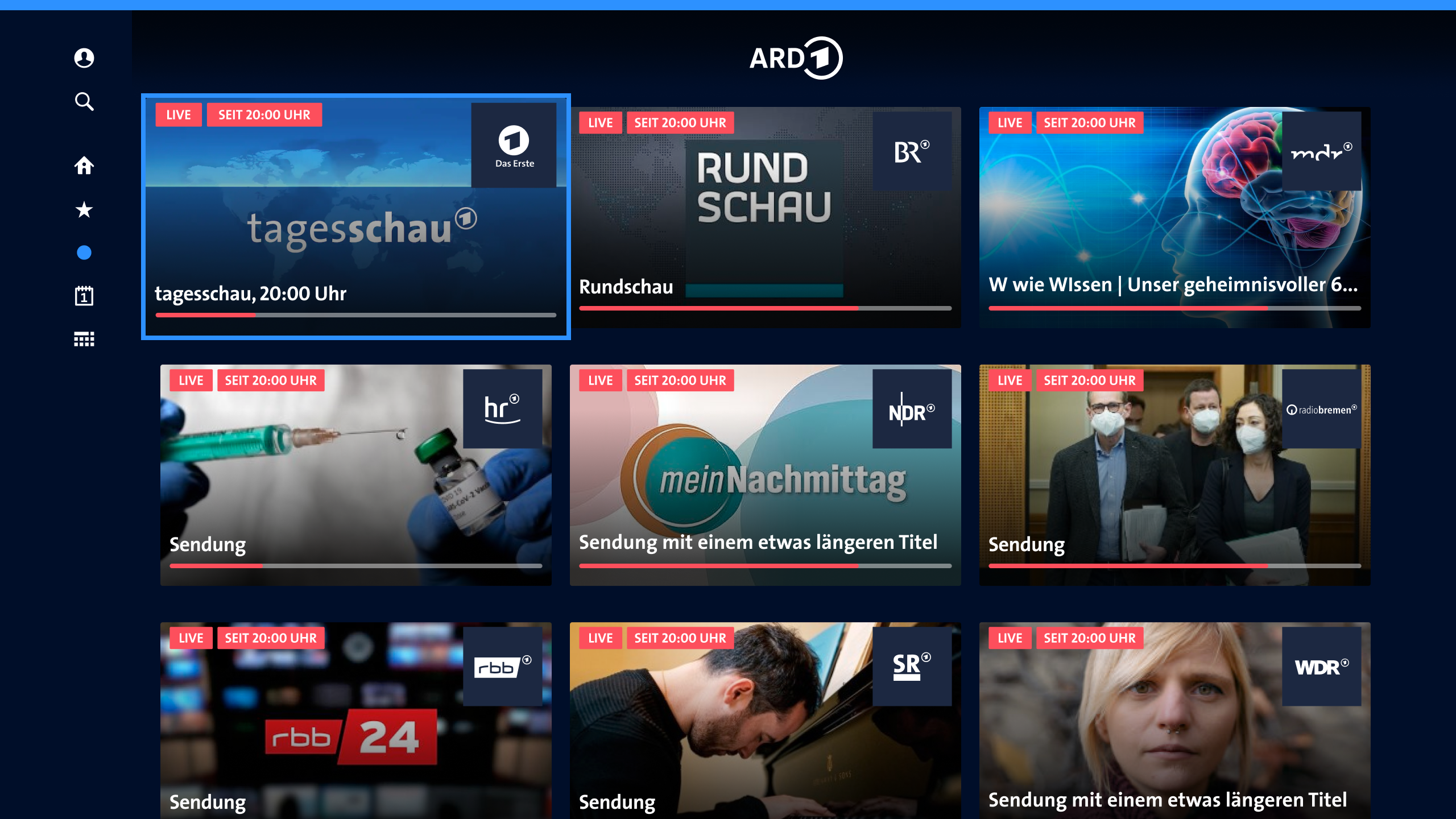 Channel selection (HbbTV)