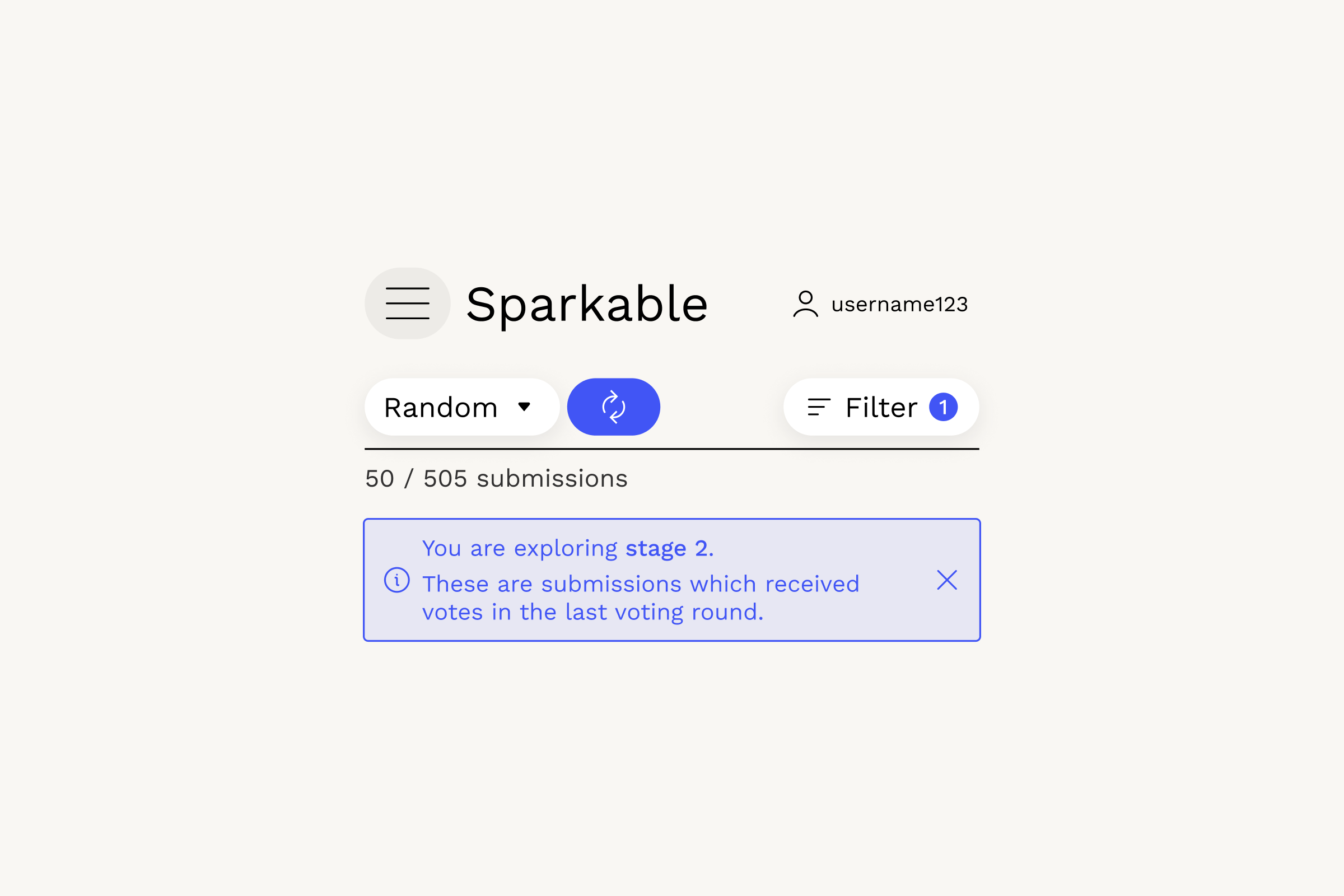 Detail: Sort & filter options