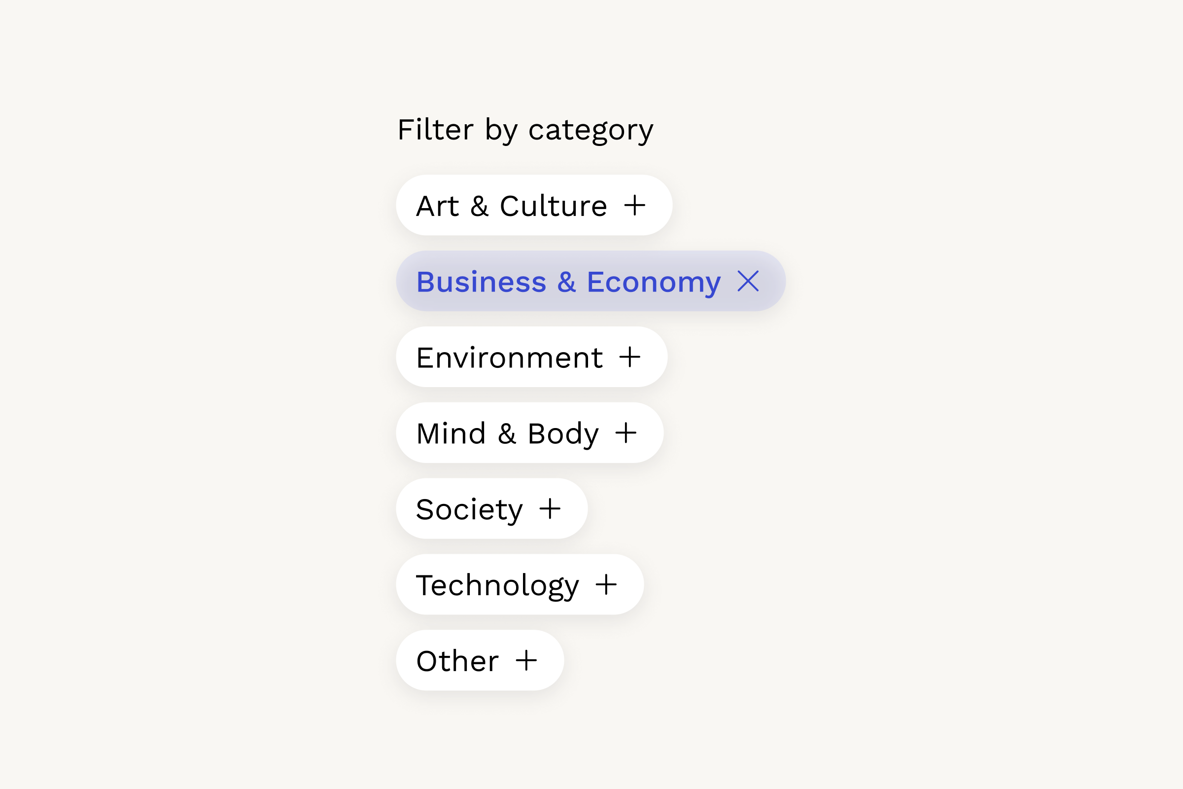 Detail: Category filters