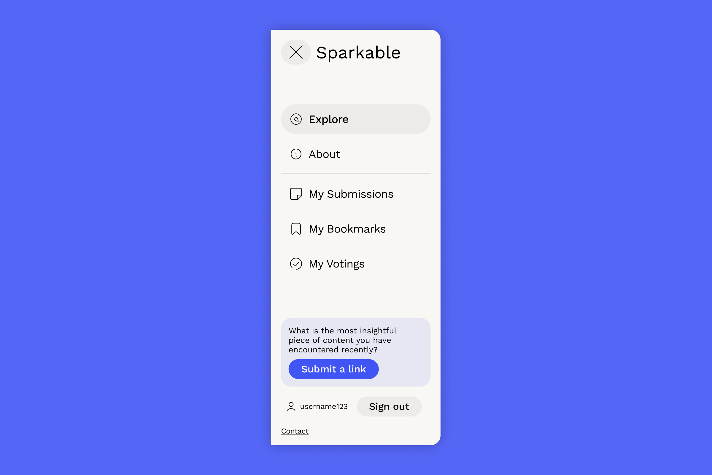 Navigation sidebar