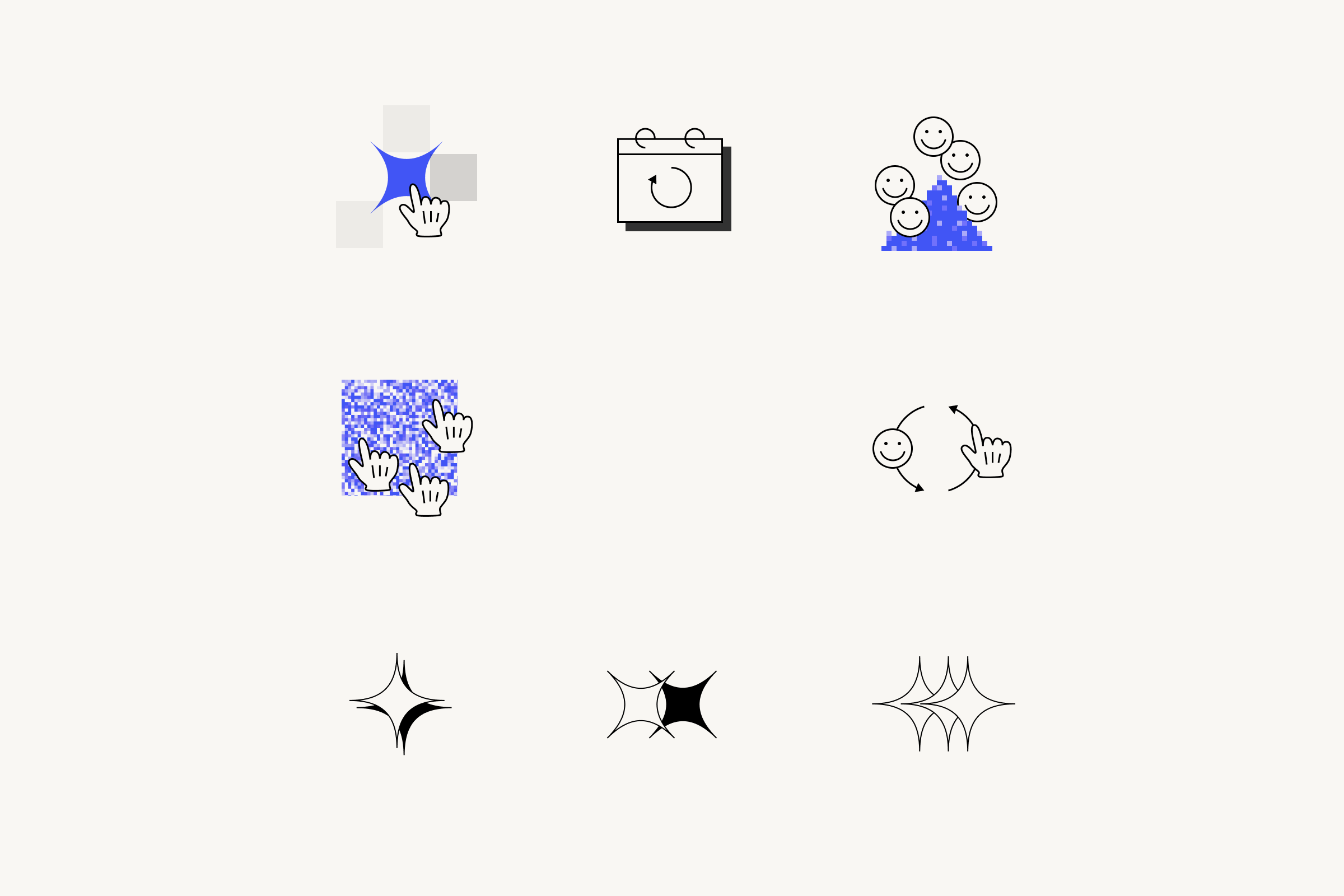 Icons and decorative elements